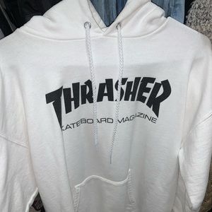 Thrasher hoodie white